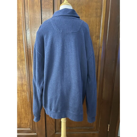 Men’s Orvis Sweater XL Blue Pockets Long Sleeve - Shawl Collar - Picture 3 of 4